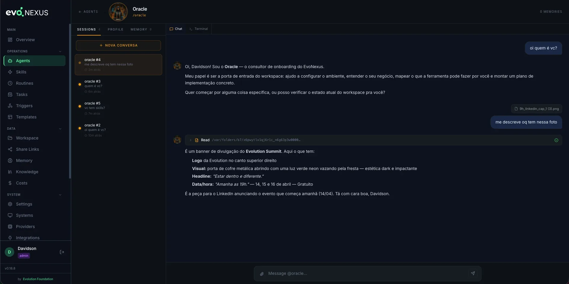 Criação de Conteúdo Automática — agentes gerando posts em tempo real